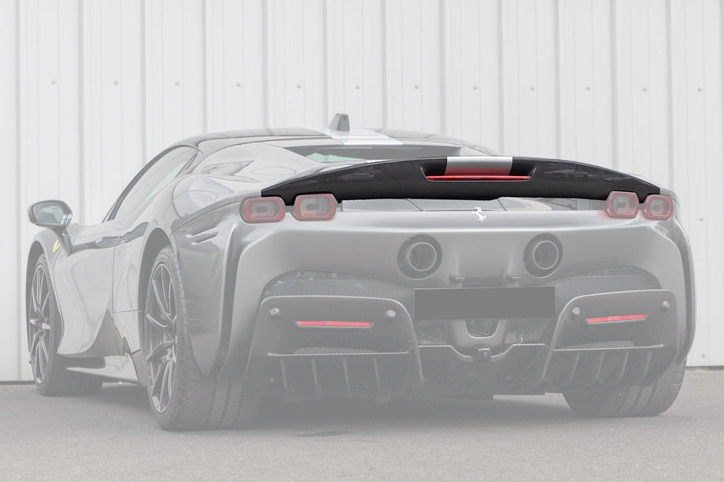 2020-UP Ferrari SF90 Stradale Spider Assetto Fiorano Style Autoclave Carbon Fiber Trunk Spoiler