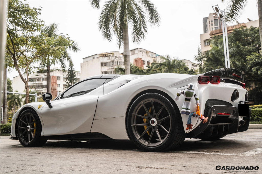 2020-UP Ferrari SF90 Stradale Spider Assetto Fiorano Style Autoclave Carbon Fiber Trunk Spoiler