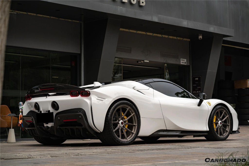 2020-UP Ferrari SF90 Stradale Spider Assetto Fiorano Style Autoclave Carbon Fiber Trunk Spoiler