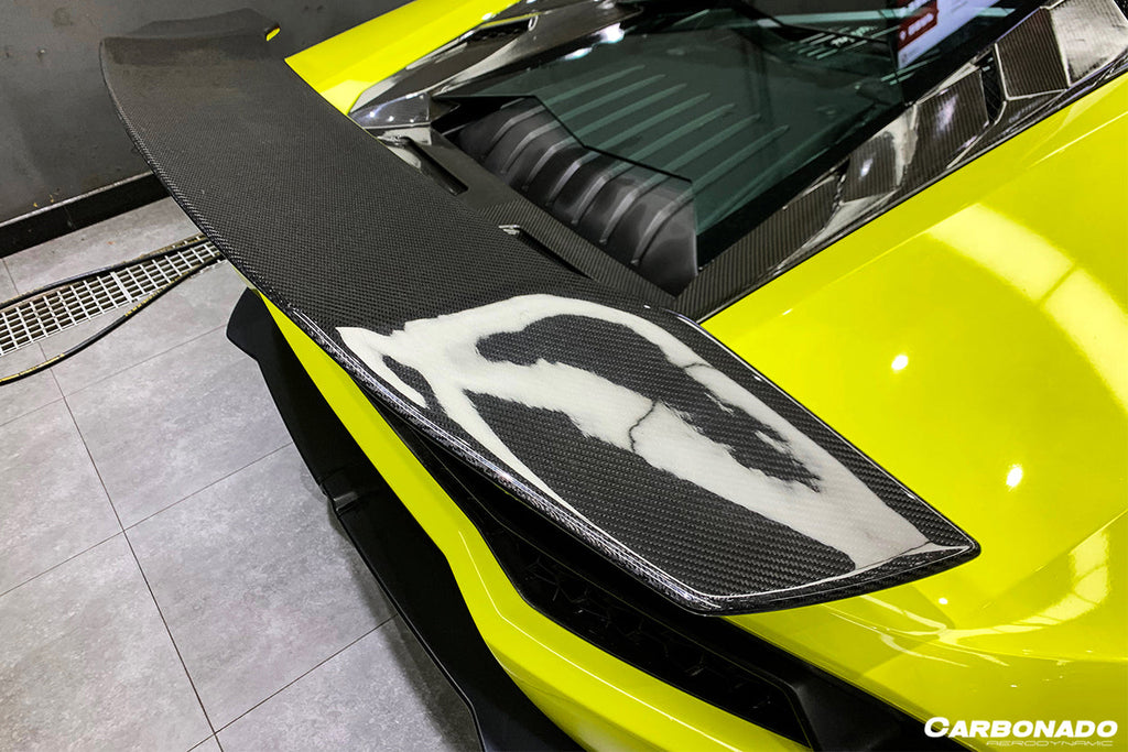 2015-2025 Lamborghini Huracan LP610 & LP580 & EVO & Tecnica DC Style Carbon Fiber Trunk Spoiler with Base