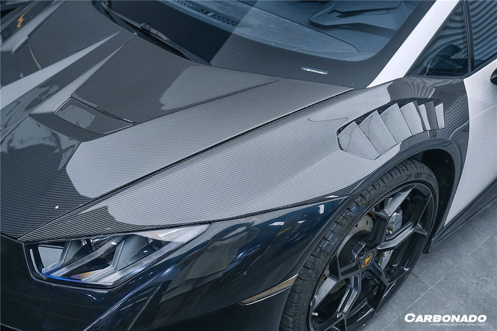 2015-2025 Lamborghini Huracan LP610 & LP580 & EVO & Tecnica VRS Style Carbon Fiber Hood