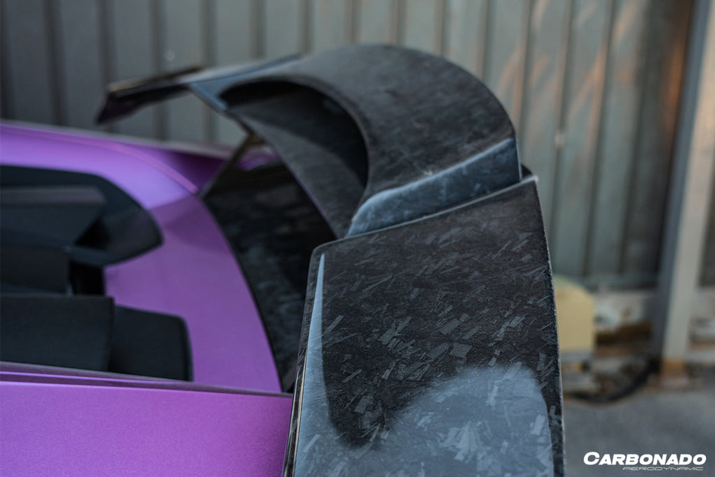 2015-2025 Lamborghini Huracan LP610 & LP580 & EVO & Tecnica MD Style Carbon Fiber Trunk Spoiler Wing with Base