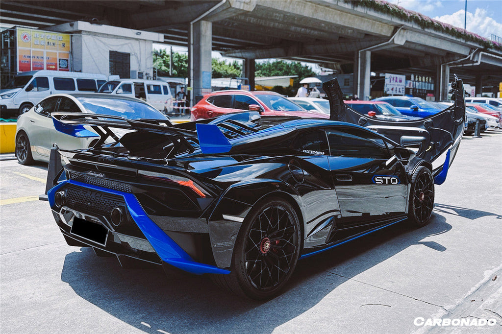 2021-2024 Lamborghini Huracan STO Dry Carbon Fiber Trunk Spoiler Side Winglets