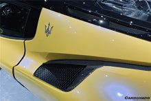 Load image into Gallery viewer, 2020-UP Maserati MC20 NVT Style Dry Carbon Fiber Quarter Panel Side Vent Scoops