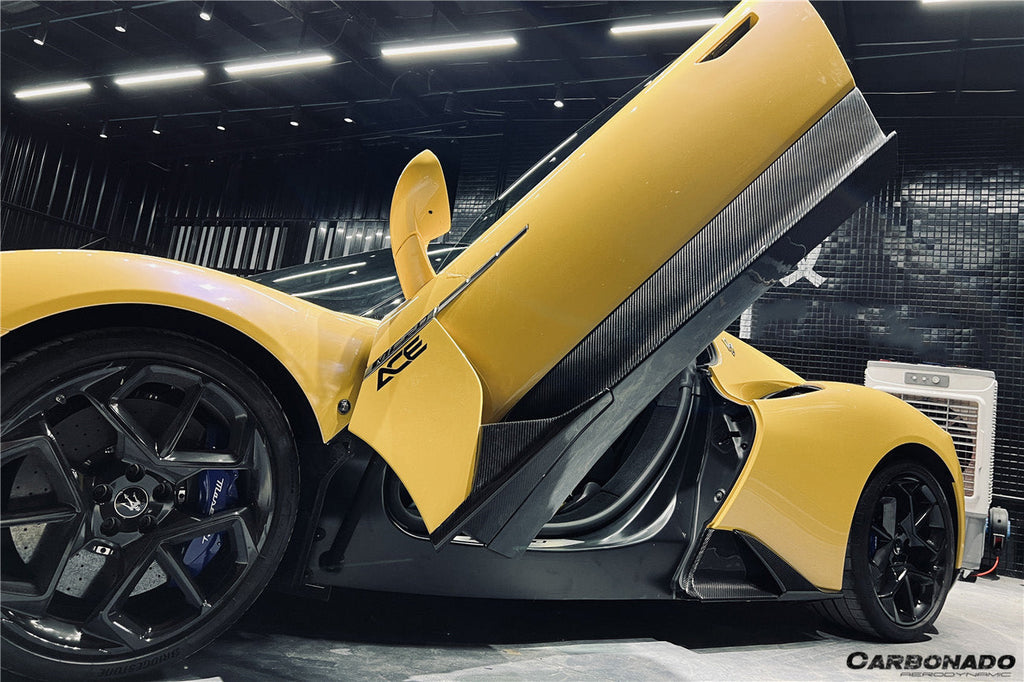 2020-UP Maserati MC20 OE Dry Carbon Fiber Side Skirts