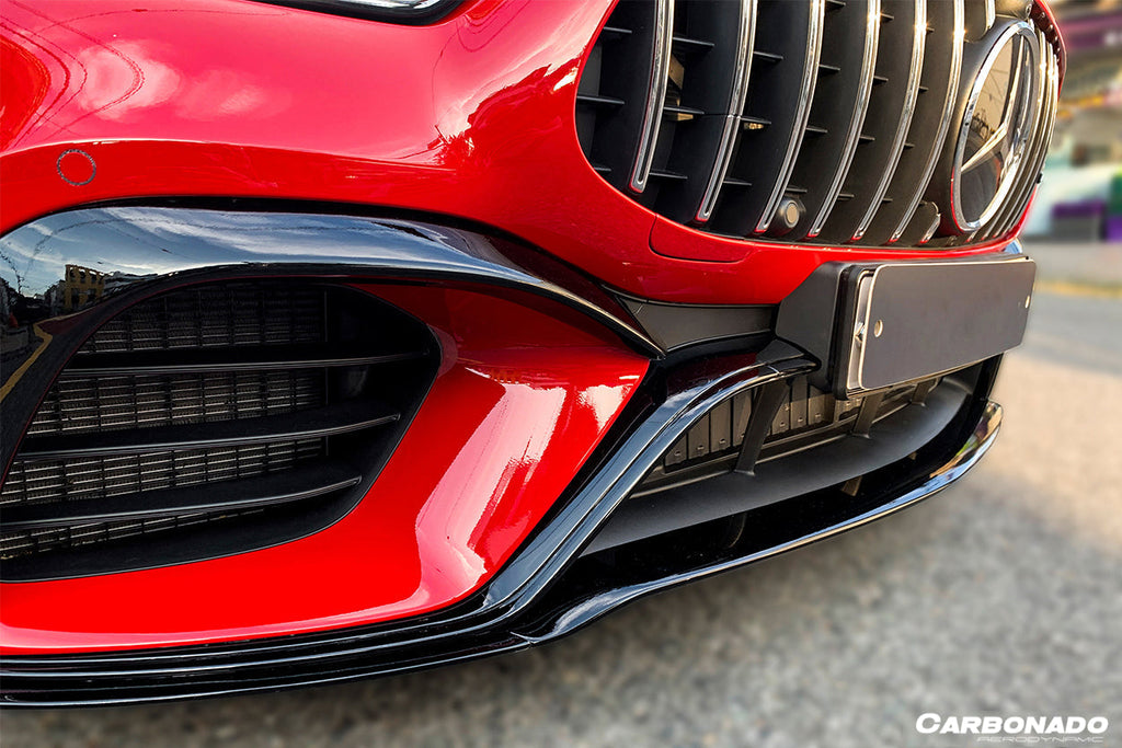 2019-2023 Mercedes Benz AMG GT63/S 4Door Coupe X290 OEM Style Carbon Fiber Front Canards - Carbonado Aero