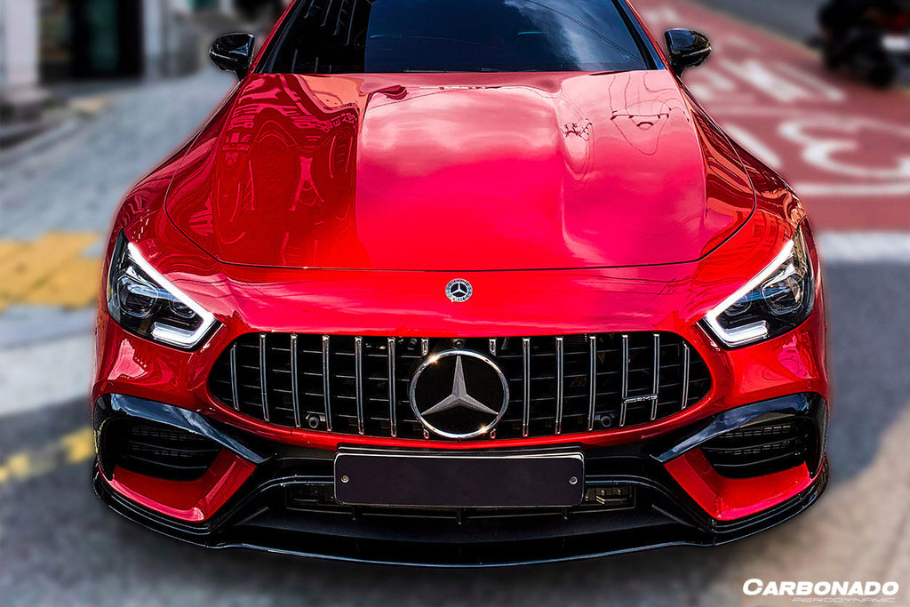 2019-2023 Mercedes Benz AMG GT63/S 4Door Coupe X290 OEM Style Carbon Fiber Front Canards - Carbonado Aero