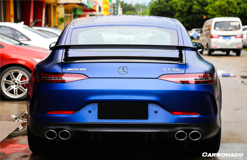 2019-2023 Mercedes Benz AMG GT63/S GT50 4Door Coupe X290 OEM Style Carbon Fiber Trunk Spoiler - Carbonado Aero