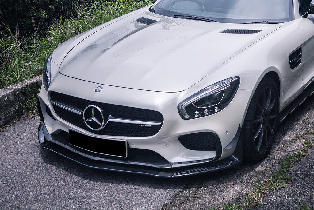 2015-2017 Mercedes Benz AMG GT GTS RS Style Carbon Fiber Front Canards