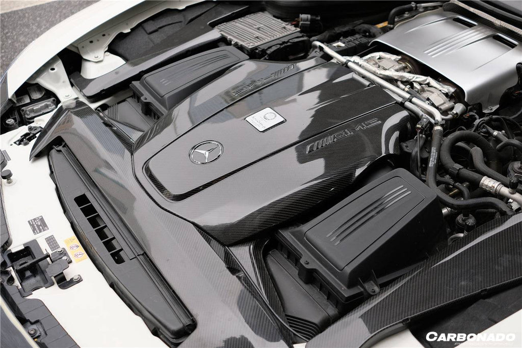 2015-2020 Mercedes Benz AMG GT/GTS Autoclave Carbon Fiber Engine Cover Replacement - Carbonado Aero