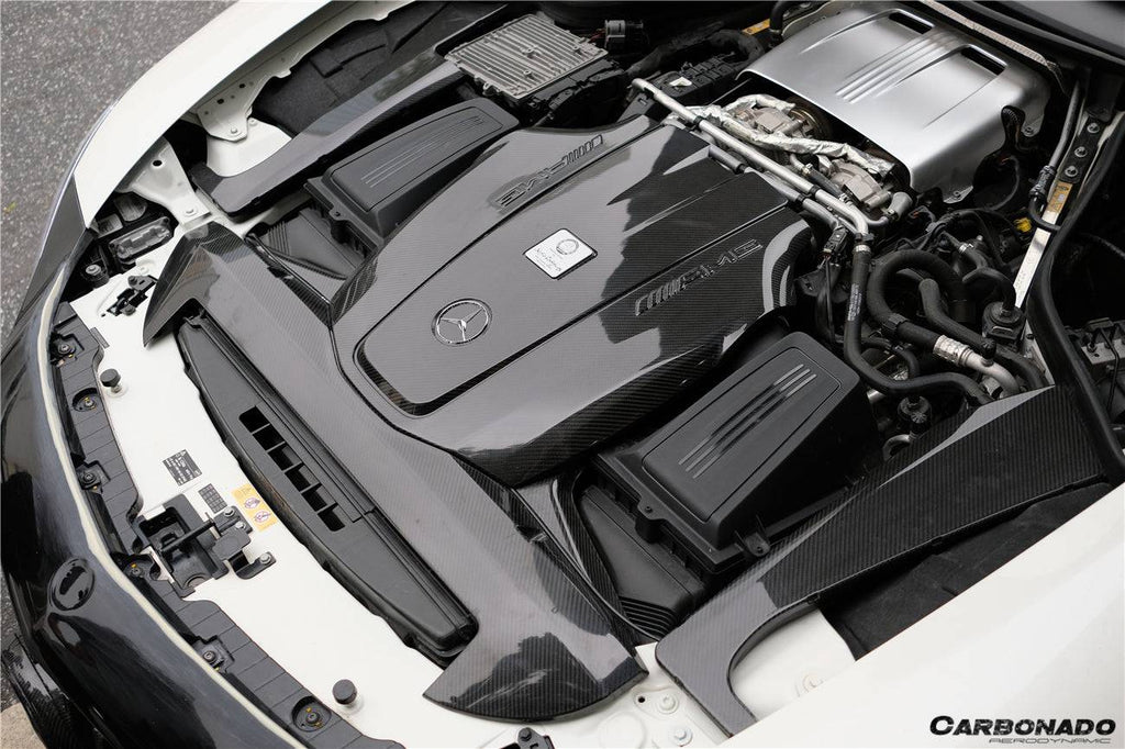 2015-2020 Mercedes Benz AMG GT/GTS Autoclave Carbon Fiber Radiator Cover Repalcement - Carbonado Aero