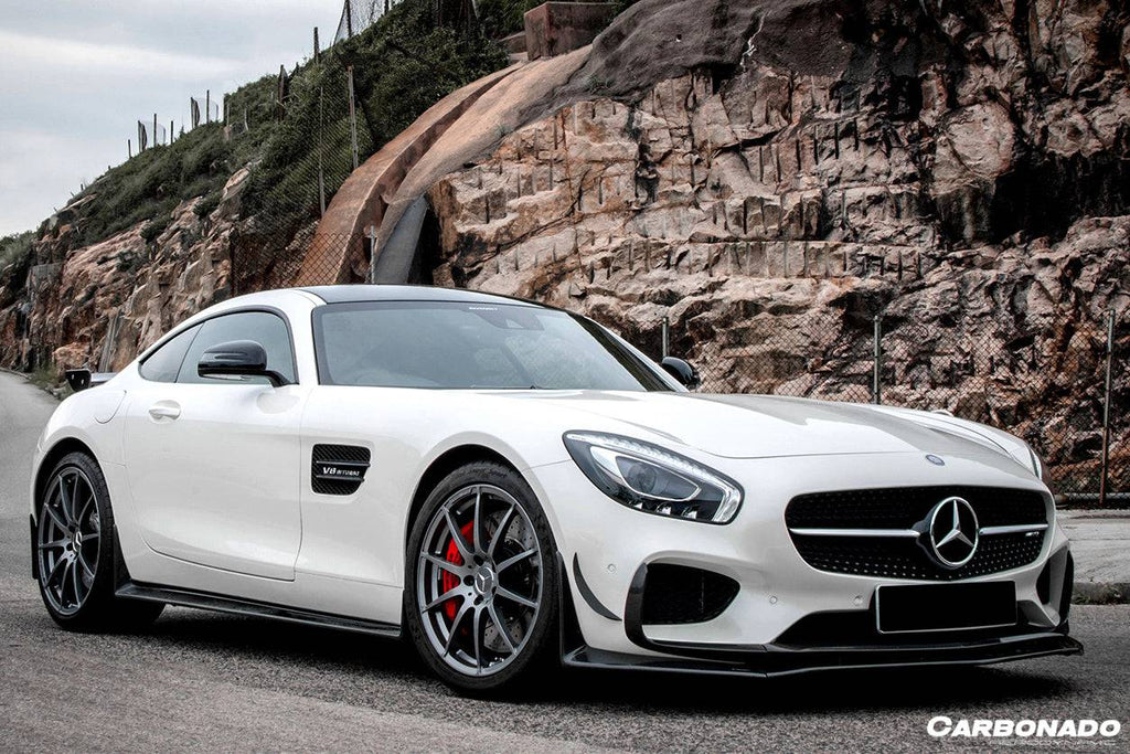 2015-2017 Mercedes Benz AMG GT/GTS RZS Style Carbon Fiber front bumper Canards - Carbonado Aero