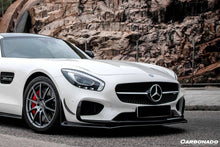 Load image into Gallery viewer, 2015-2017 Mercedes Benz AMG GT/GTS RZS Style Carbon Fiber front bumper Canards - Carbonado Aero