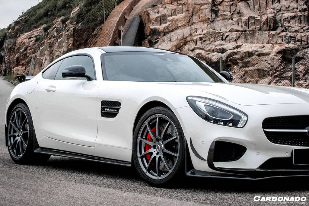 2015-2017 Mercedes Benz AMG GT/GTS RZS Style Carbon Fiber front bumper Canards - Carbonado