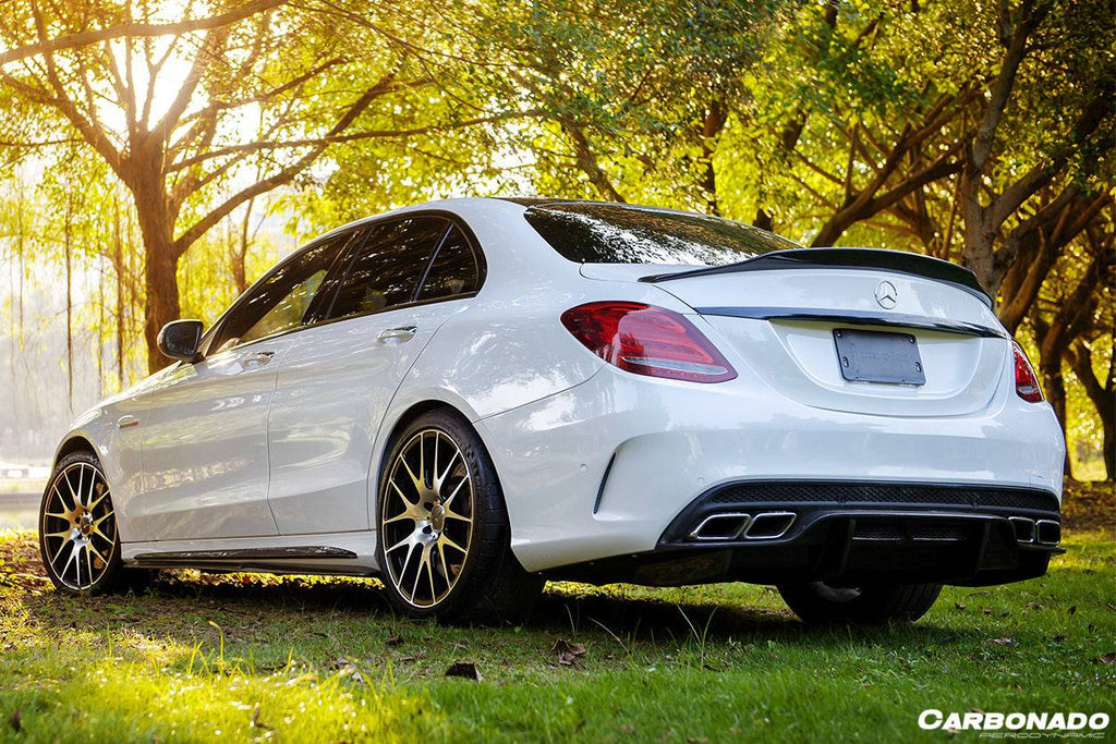 2015-2021 Mercedes Benz C-Class W205 Sedan PS Style Trunk Spoiler - Carbonado Aero