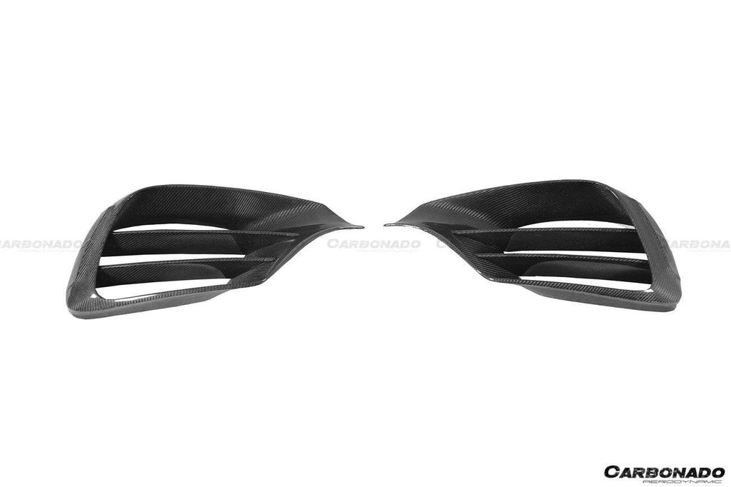 2017-2020 Mercedes Benz S63 AMG W222.2 Sedan MSY Style Carbon Fiber Front Bumper Vents - Carbonado Aero