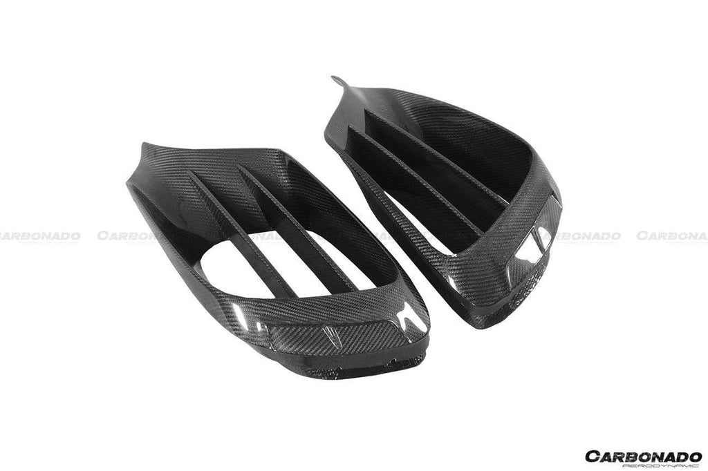 2017-2020 Mercedes Benz S63 AMG W222.2 Sedan MSY Style Carbon Fiber Front Bumper Vents - Carbonado Aero