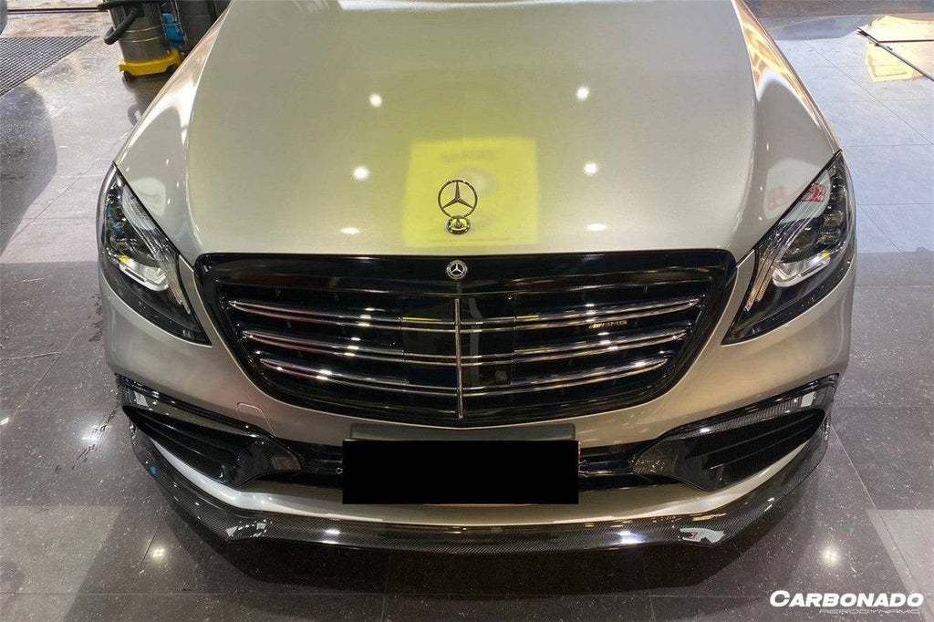 2017-2020 Mercedes Benz S63 AMG W222.2 Sedan MSY Style Carbon Fiber Front Bumper Vents - Carbonado Aero