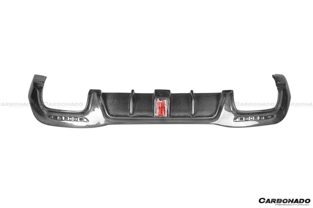 2017-2020 Mercedes Benz S63 W222 Sedan BRS Style Rear Diffuser with LED Light and Exhaust Tips