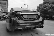Load image into Gallery viewer, 2017-2020 Mercedes Benz S63 W222 Sedan BRS Style Rear Diffuser with LED Light and Exhaust Tips