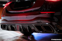 Load image into Gallery viewer, 2021-UP Mercedes Benz S Class W223 4Matic Sedan MSY Style Rear Lip with LED Light And Exhaust tips - Carbonado Aero