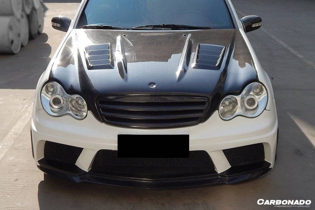 2001-2007 Mercedes Benz W203 C Class WI Style Hood - Carbonado Aero