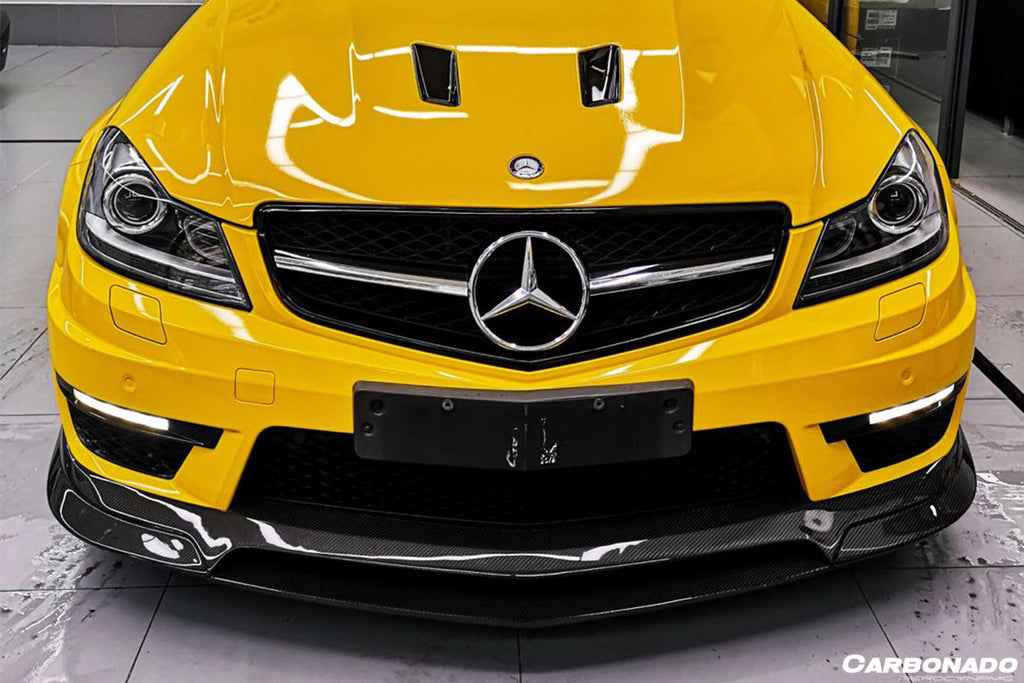 2012-2014 Mercedes Benz W204 C63 AMG RZ Style Carbon Fiber Front Lip