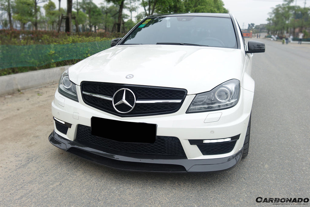 2012-2014 Mercedes Benz W204 C63 AMG RZ Style Carbon Fiber Front Lip