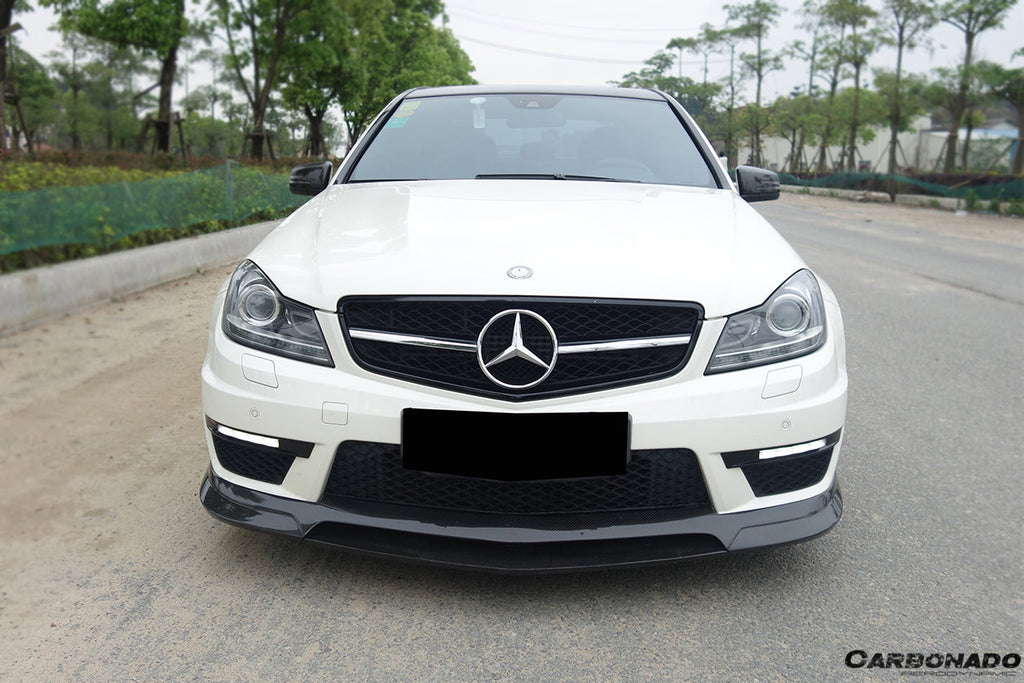 2012-2014 Mercedes Benz W204 C63 AMG RZ Style Carbon Fiber Front Lip