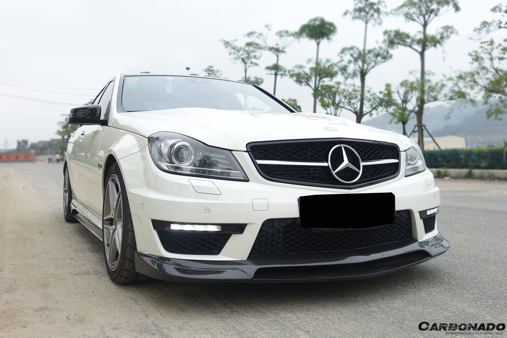 2012-2014 Mercedes Benz W204 C63 AMG RZ Style Carbon Fiber Front Lip