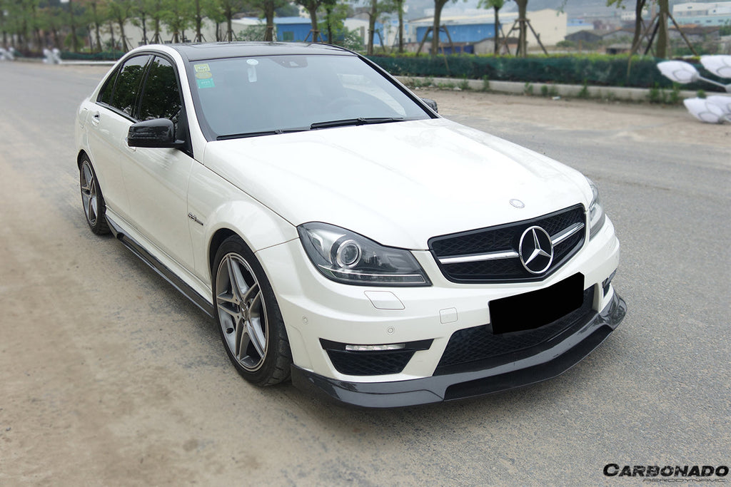 2012-2014 Mercedes Benz W204 C63 AMG RZ Style Carbon Fiber Front Lip