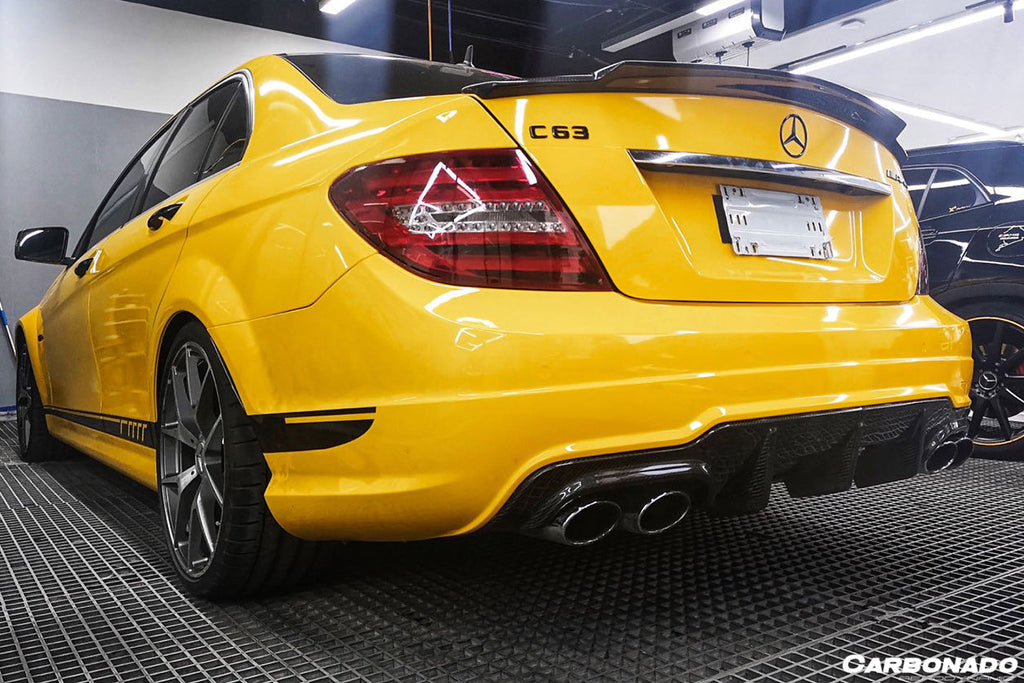 2012-2014 Mercedes Benz W204 C63 AMG RZ Style Carbon Fiber Rear Lip