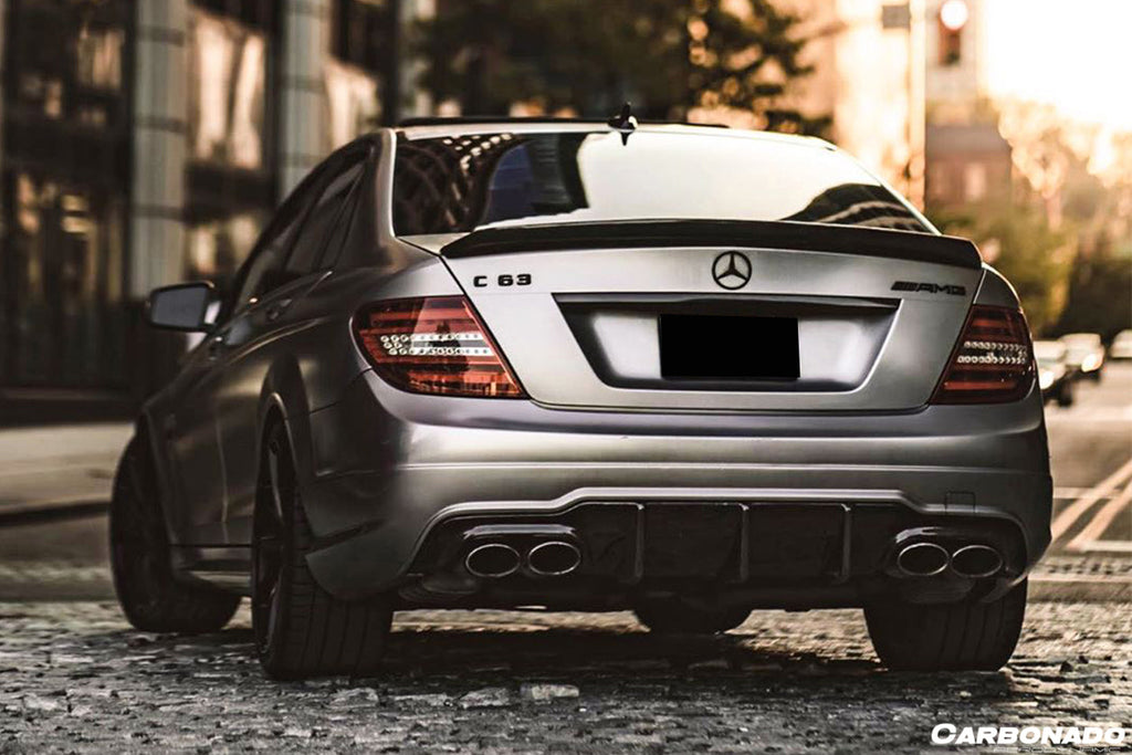 2012-2014 Mercedes Benz W204 C63 AMG RZ Style Carbon Fiber Rear Lip