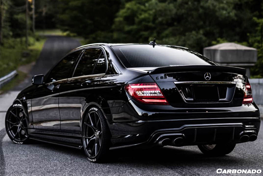2012-2014 Mercedes Benz W204 C63 AMG RZ Style Carbon Fiber Rear Lip