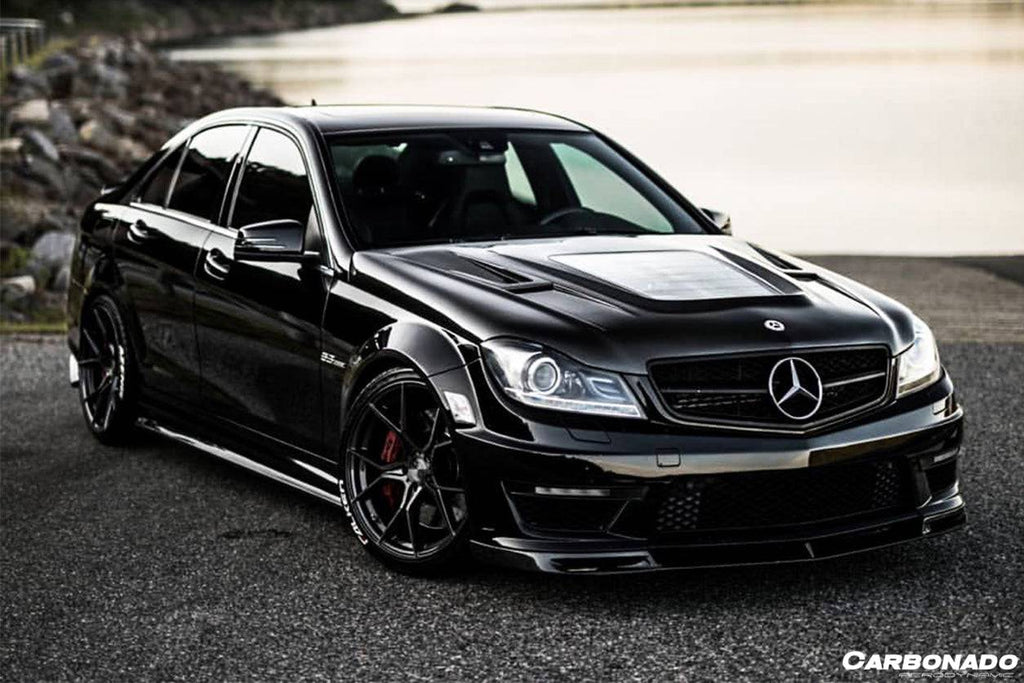 2012-2014 Mercedes Benz W204 C63 AMG VS Style Carbon Fiber Front Lip - Carbonado