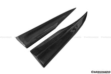 Load image into Gallery viewer, 2012-2014 Mercedes Benz W204 C63 AMG RZS Style Carbon Fiber Rear Bumper Caps - Carbonado Aero