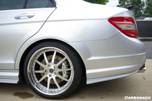 Load image into Gallery viewer, 2012-2014 Mercedes Benz W204 C63 AMG RZS Style Carbon Fiber Rear Bumper Caps - Carbonado Aero