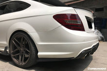 Load image into Gallery viewer, 2012-2014 Mercedes Benz W204 C63 AMG RZS Style Carbon Fiber Rear Bumper Caps - Carbonado Aero