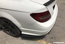 Load image into Gallery viewer, 2012-2014 Mercedes Benz W204 C63 AMG RZS Style Carbon Fiber Rear Bumper Caps - Carbonado Aero