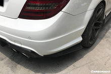 Load image into Gallery viewer, 2012-2014 Mercedes Benz W204 C63 AMG RZS Style Carbon Fiber Rear Bumper Caps - Carbonado Aero