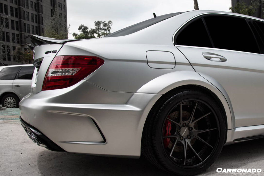 2008-2014 Mercedes Benz W204 C Class C63 AMG Sedan RT Style Carbon Fiber Trunk Spoiler