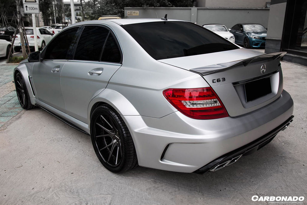 2008-2014 Mercedes Benz W204 C Class C63 AMG Sedan RT Style Carbon Fiber Trunk Spoiler