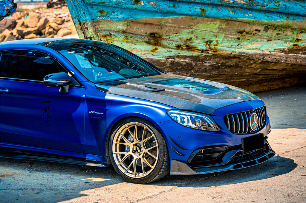 2015-2021 Mercedes Benz W205 C63 & S AMG Coupe BR Style Front Lip