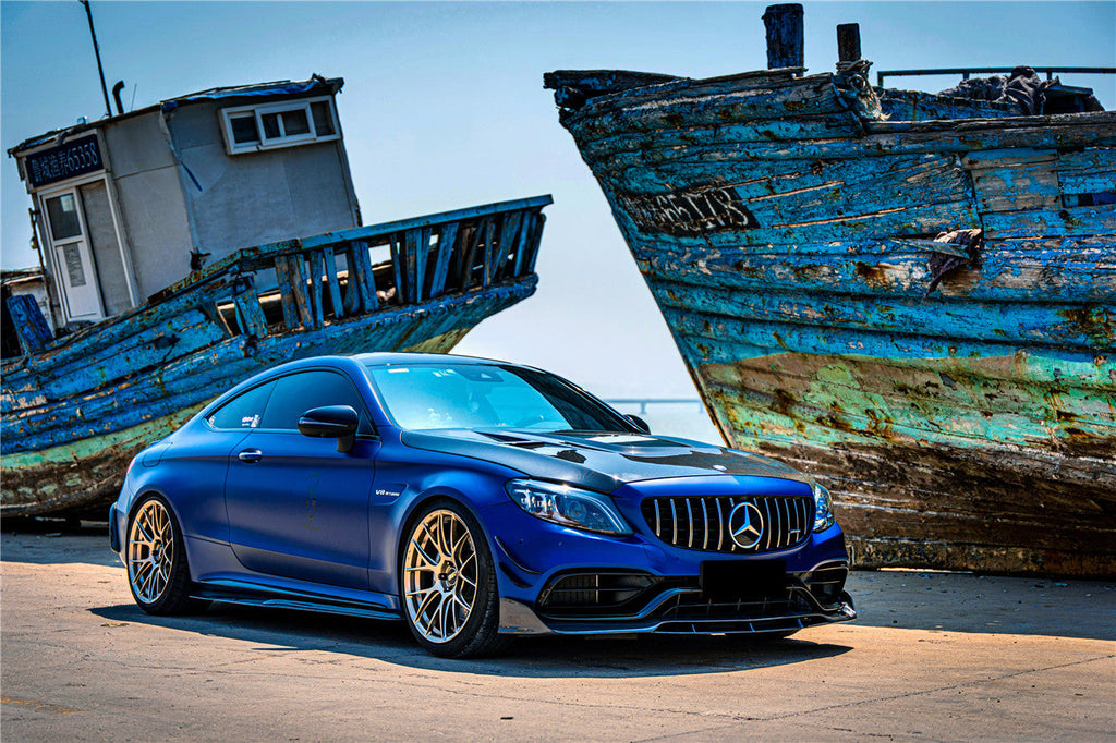 2015-2021 Mercedes Benz W205 C63 & S AMG Coupe BR Style Front Lip