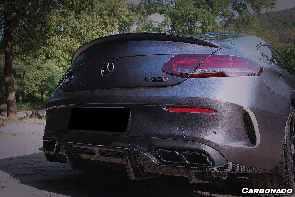 2015-2018 Mercedes Benz W205 C63/S AMG Coupe PS Style Rear Diffuser - Carbonado Aero