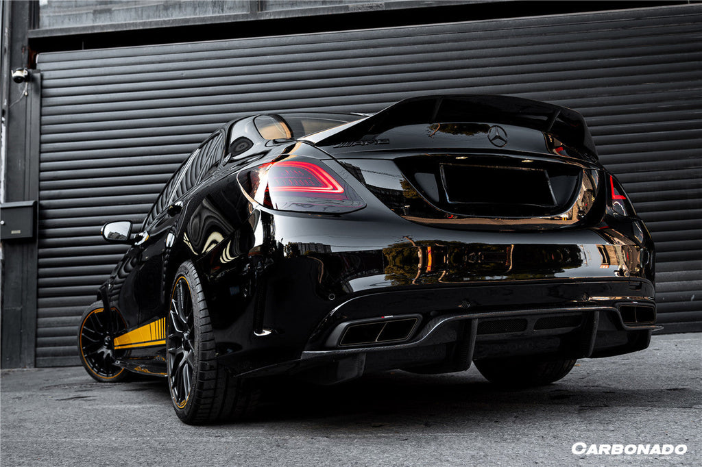 2015-2021 Mercedes Benz W205 C63 S AMG Sedan PS Style Rear Diffuser