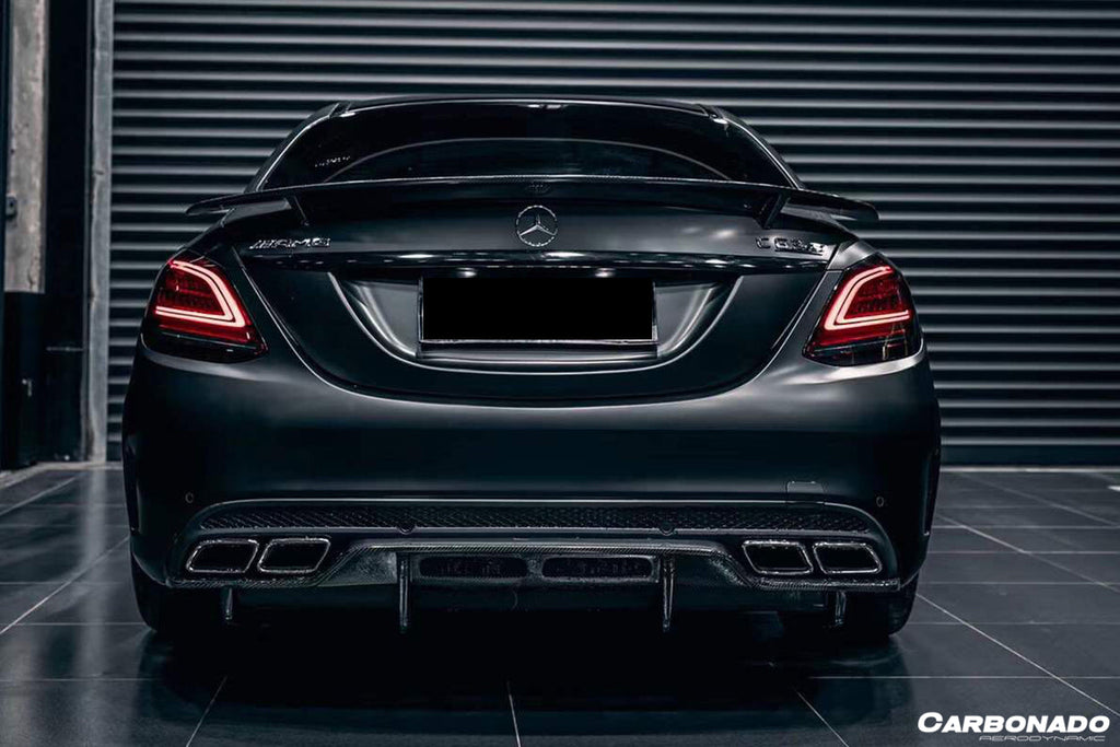 2015-2021 Mercedes Benz W205 C63 S AMG Sedan PS Style Rear Diffuser