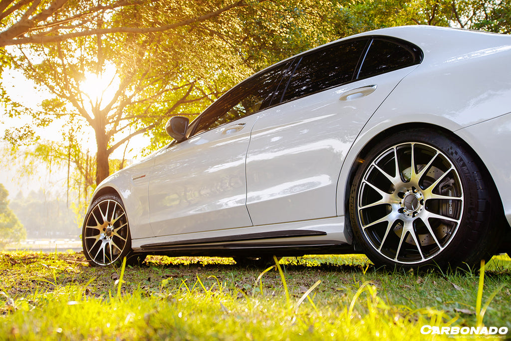 2015-2021 Mercedes Benz C-Class W205 Sedan PS Style Side Skirts