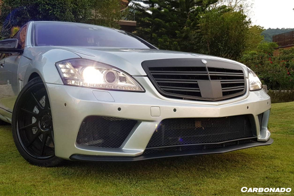 2007-2009 Mercedes Benz W221 S Class BK Style Front Bumper - Carbonado