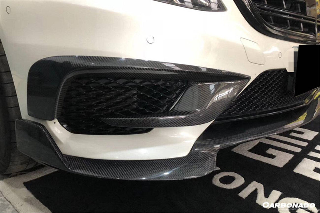 2014-2017 Mercedes Benz W222.1 S63 AMG BRS Style Carbon Fiber Front Lip - Carbonado Aero